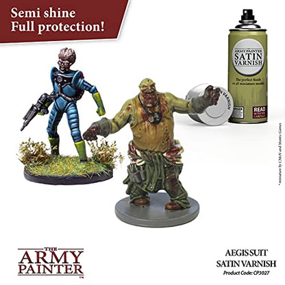 The Army Painter Satin Varnish, Spray Paint Varnish for Miniature Protection, Tabletop Roleplaying, Boardgames, and Wargames Miniature Modelling, 400ml - color: Satin Varnish
