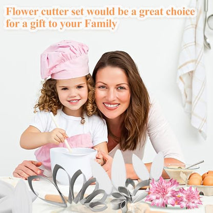 KALAIEN 6pcs/set Dahlia Sugar Flower Cutter Set Fondant Cake Sugarcraft Decorating Tools - color: Dahlia Cutter(6pcs)