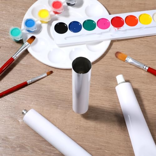10 Pack Empty Paint Tubes, 60ml Unsealed Aluminum Paint Tubes with Needle Cap for Storing Paints Acrylics Gouaches Watercolors Oils and Other Kinds of Paints