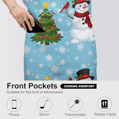 Cooking Apron for Adults with Pockets, Waterproof Oil Resistant Bib for Kitchen Restaurant BBQ Baking - color: Style (322)