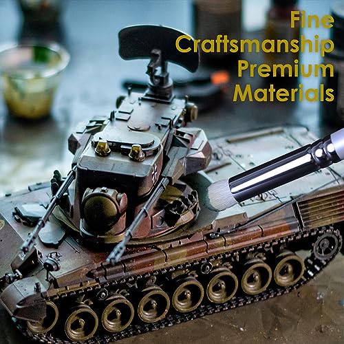 GACDR Dry Brush Miniature Painting, 5 Sizes Drybrush Set for Miniature 40k Citadel Model Paint,Hobby Detail Paint Brushes