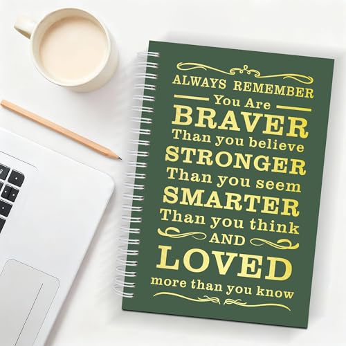 JOHSBYD 2Pcs Blank Spiral Notebook,Inspirational Gifts A5 Hardcover Sketch Book,Art Sketchbook for Drawing, Unlined, Plain Sketch Book for Women Men Work Writing,160 Pages (2, Blank Page Dark Green) - color: Blank Page Dark Green