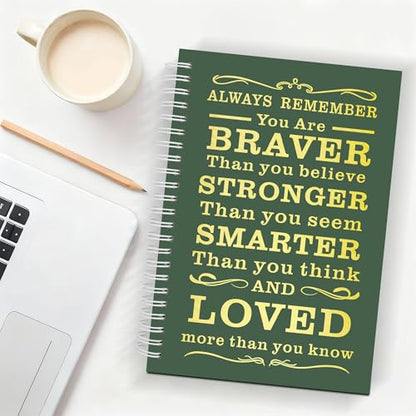 JOHSBYD 2Pcs Blank Spiral Notebook,Inspirational Gifts A5 Hardcover Sketch Book,Art Sketchbook for Drawing, Unlined, Plain Sketch Book for Women Men Work Writing,160 Pages (2, Blank Page Dark Green) - color: Blank Page Dark Green