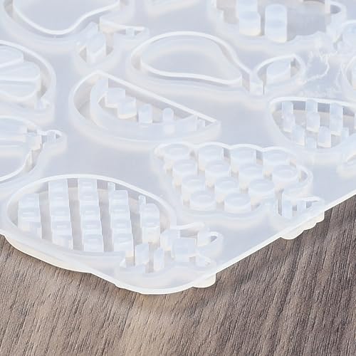 1PC Fruit Shape Pendant Silicone Molds Summer Style Resin Epoxy Casting Molds for Earring Necklace Keychain Charms Pendants Jewelry Making DIY Gem Cabochon Craft Supplies White 110x120x4mm - color: White-17