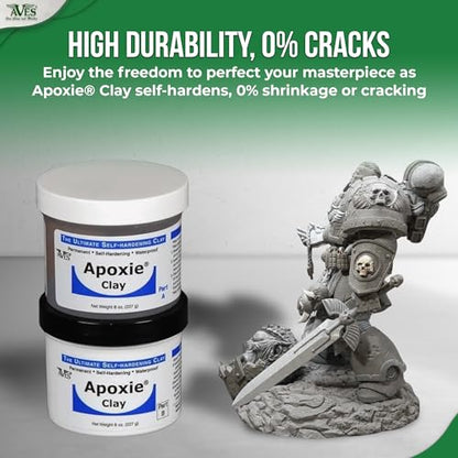 Aves Apoxie Clay - 2 Part Self Hardening Modeling Clay - 1 Pound White