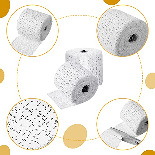 2 Rolls White Plaster Cloth Gauze Bandages Rolls Plaster Strips Easy to Use Halloween DIY Crafts for Wrap Strips, Belly Cast, Mask Making, Scenery Construction, Hobby Crafts(2 Inch x 8.8 Feet)