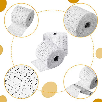 2 Rolls White Plaster Cloth Gauze Bandages Rolls Plaster Strips Easy to Use Halloween DIY Crafts for Wrap Strips, Belly Cast, Mask Making, Scenery Construction, Hobby Crafts(2 Inch x 8.8 Feet)