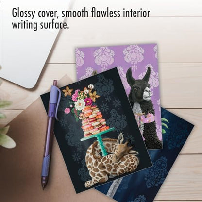 The Best Card Company Assorted Blank Greeting Card Box Set - Incl. 20 Cards + Envelopes - 10 Unique Designs - refined for Thank Yous, Invitations, More - Fancy Wildlife AM3364OCB-B2x10 - style: Fancy Wildlife