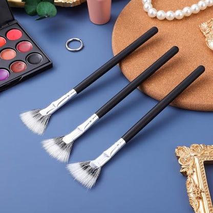 3pcs Angled Fan Lash Brush Set Double-layer Mascara Brush for Eye Makeup Lash Applicator Tool Cosmetic Fan for Precision Styling