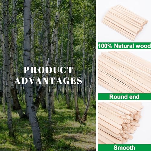 ANTETOK Wooden Coffee Stirrers - Coffee Stir Sticks 5.5 Inch,100pcs Disposable Swizzle Sticks,Swizzle Drink Sticks for Coffee,Tea,Cocktail and Hot Chocolate - size: 5.5Inch-100pcs