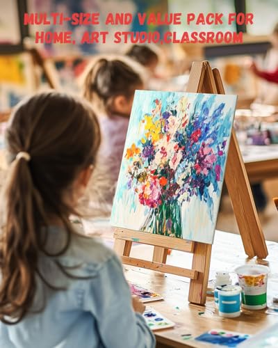 Simetufy 4 x 6 inch 12 Pack Small Painting Canvas Boards- Gesso Primed Acid-Free 100% Cotton Mini Canvas Panels for Acrylics Oil Watercolor Tempera Paints - size: 4"x6"