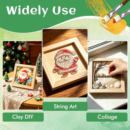 ESRICH 6x6 Inch Wood Panels, 4 Pack Square Craft Wood Canvas Boards, Blank Unfinished Wooden Art Board for DIY Art Creations Such as Painting, Acrylic Pouring, Resin, Burning, Collage, etc. - size: 6IN-4Pack