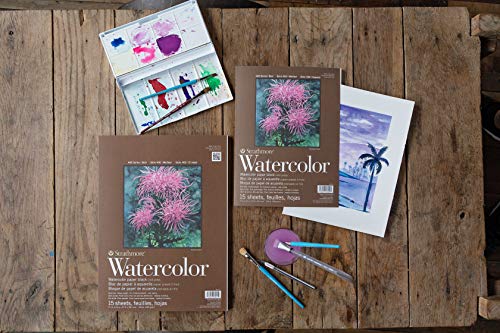 Strathmore 400 Series Watercolor Block, Cold Press, 9"x12" Bound (4 Sides), 15 Sheets/Block, White(Pack of 12) - size: 9 x 12 inches (Pack of 12), style: Block