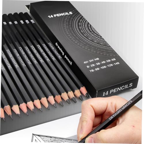 14pcs Graphite Drawing Pencils Set Extra Hard to Very Soft Professional Sketching Pencils for Artists and Students, Multi-hardness Shading and Sketch Art Supplies for School