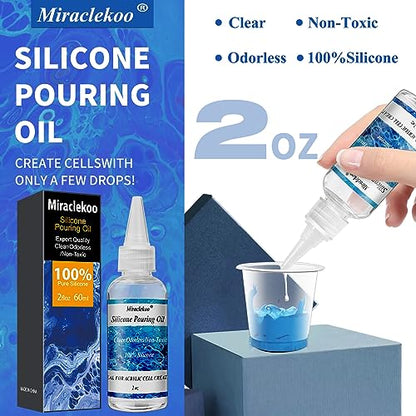 Silicone Pouring Oil Cell Activator Pure Silicone Oil for Cell Creation in Acrylic Paint,2 Ounce - size: 2 Fl Oz (Pack of 1)