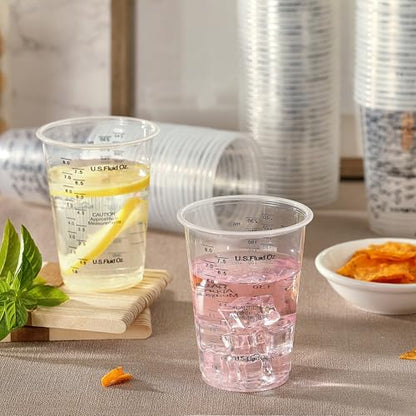 120pcs 8oz Graduated Clear Plastic Resin Epoxy Paint Measuring Cups with 120pcs Wooden Stirring Sticks for Mixing Paint, Pigments, Epoxy Resins, Resins