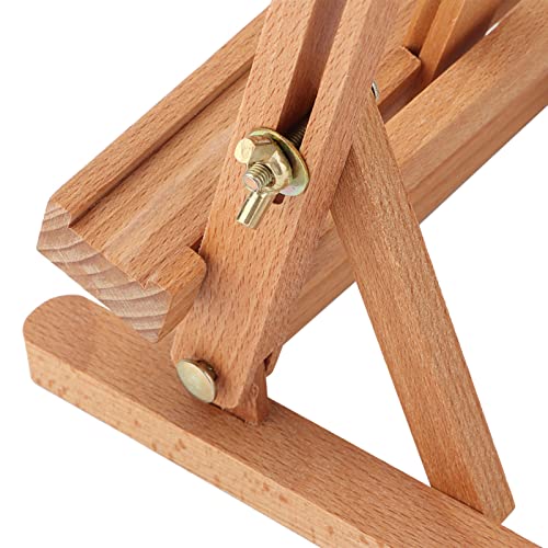 MAVIS LAVEN Wooden Tabletop H Frame Easel, Adjustable Artist Display Stand with Red Beech Material for Studio Drawing and Painting 50cm