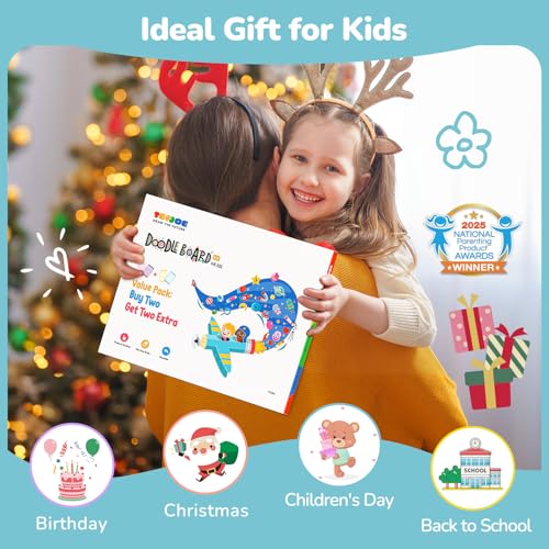 TECJOE LCD Writing Tablet, 8.5 Inch Colorful Drawing Board, Kids Travel Games Activity Learning Toys, Birthday Gifts for 3-8 Year Old Boys Girls Toddlers Preschooler - color: Blue Pink