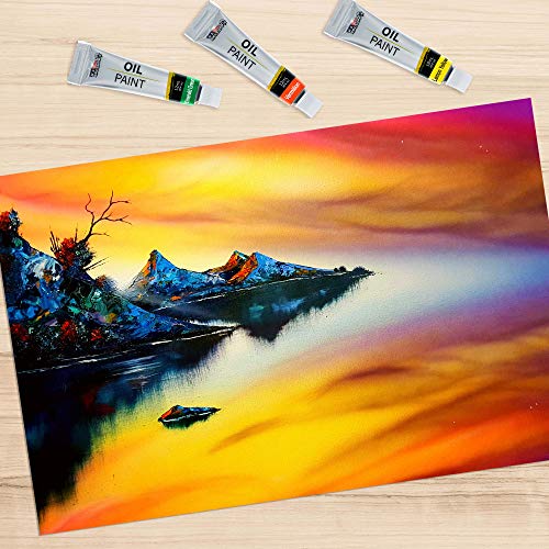 U.S. Art Supply Professional Oil Paint Set - 24 Vibrant Colors in 12ml Tubes for Canvas, Wood & Art Surfaces - Oil Based Paint for Artists, Adults & Students - style: 24-Color