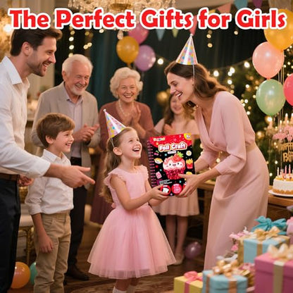 FUNNYB&G Foil Art Craft Kit for Girls 4-10 Years Old: Mess-Free & No-Glue, Create 16 Sparkly Food Pictures – Perfect Travel Toy & Birthday Gift for Kids (Food) - style: Food