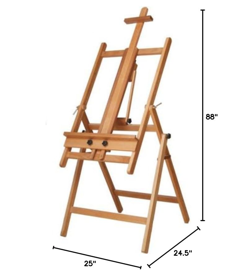 4 Less Co Large Adjustable H-Frame Art Artist Wood Studio Painting Easel, E010