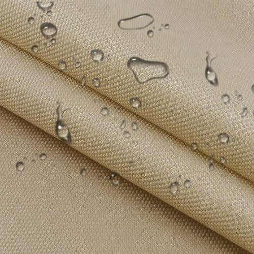 Waterproof Canvas Cloth Fabric by The Yard 60" W 600D Oxford Polyester Upholster Fabric Water Resistant Material for Outdoor Furniture Chair Cushion Cover DIY Sewing (3 Yards, Khaki) - color: Khaki, size: 3 Yards
