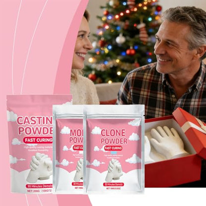 Plaster Powder - 100g Water Activated Fast Curing | Beginners Fast Curing Casting Powder Kit - for Mold Making Hand Sculpture Art Projects Beginners Couples Family