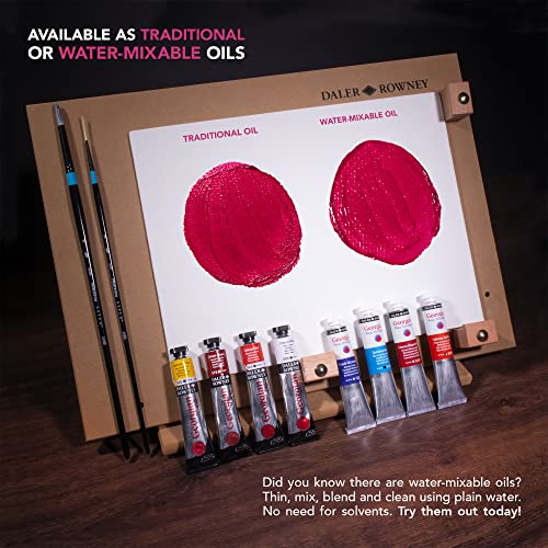 Daler Rowney Georgian Water Mixable Oil Paint Vandyke Brown Hue 37ml Tube - Art Paints for Canvas Paper and More - Oil Painting Supplies for Artists and Students - Artist Oil Paint for Any Skill Set