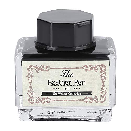 Quill Dip Pen European Retro Quill Gift Box Set Alloy Writing Calligraphy Pens Set with Pen Nibs Gift Box Quill Set with Ink Bottle, Friends, Teachers(Black)