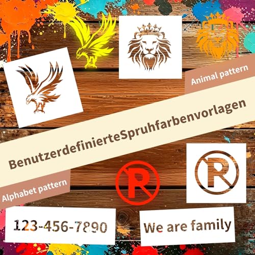Custom Stencil for Spray Painting, Personalized Reusable Stencils for Crafts, Wood & Signs, Professional Laser Cut Letter Stencils and Logo Template (Custom stencil03) - color: custom stencil03