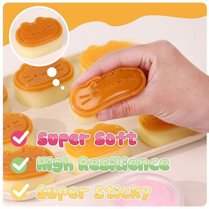 ColoPlay Taba Squishy Kit - 18OZ Rubber with Guided, Bubble Free and Faster Fully Cures - FuFu Squishy Kit with Mold, Flocking Powder - Stress Relief Entertainment - size: 18OZ Kit
