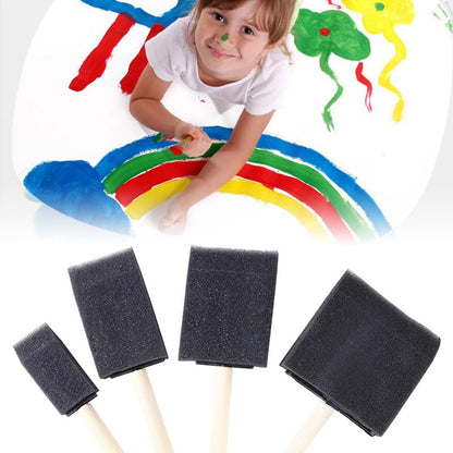20Pcs Sponge Paint Brush for Painting Staining, Foam Brushes for Acrylics, Staining, Varnishes, Assorted Sizes Round Craft - size: 2.5cm diameter