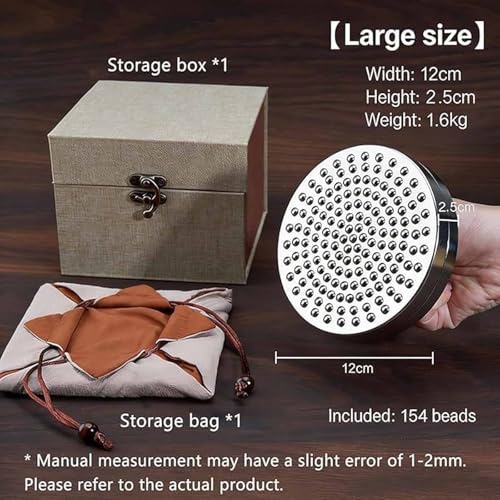 Stainless Steel Ball Stamping Tool, Printmaking Press Tools, Diameter 7/9/12 Cm, Even Pressure, Malian Brocade Box & Malian Brocade Bag, for Linocut, Scrapbooking Crafting - size: 12cm