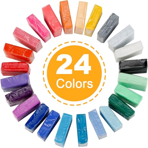 CiaraQ Polymer Clay Kit, Mini Modeling Clay Set for Kids/Beginners/Artist, 24 Colors - color: 24 Colors