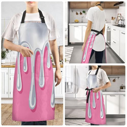 35-inch adult aprons adjustable with 2 pockets Waterproof painting apron For men and women Asthetic Art Colorful