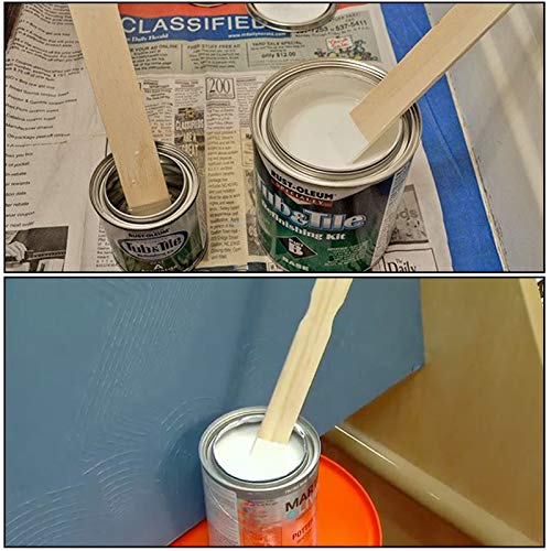ZOENHOU 100 PCS 12 Inch Paint Sticks, Premium Wooden Paint Stir Waxing Mixing Sticks Bulk for Crafts Painting Crafting Resin Wood Paddle Hobby Projects Garden - size: 100PCS 12 Inch