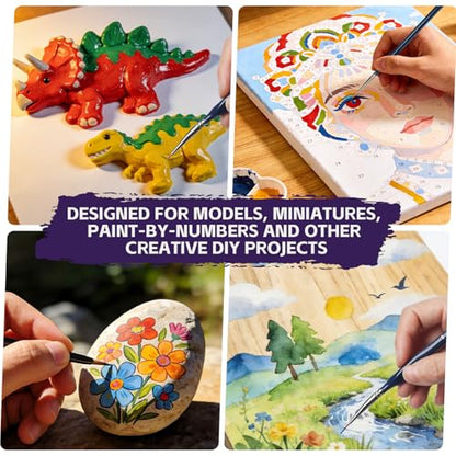 Fine Micro Detail Paint Brushes 15Pcs Mini Model Figurine Acrylic Watercolor Oil Craft - size: 15PCS Paint Brushes