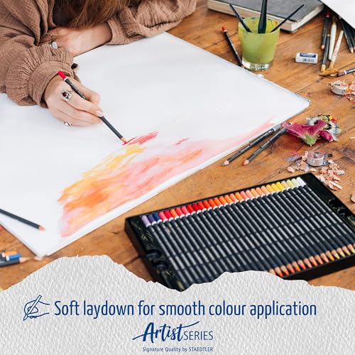 STAEDTLER Mars Lumograph Aquarell Colored Watercolor Pencils, Tin of 12 - style: Tin of 12