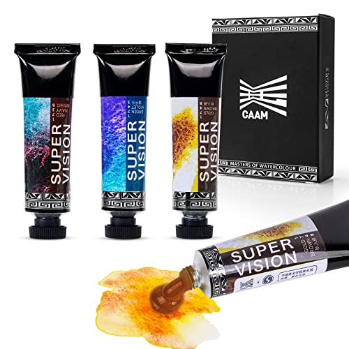 Watercolor Paint Set, Diverse Colors Layering, Attractive Art Watercolor, Vibrant Pigments, 3 Layering Colors for Professionals, Beginners, 15ml*3 Tube (Set A) - color: Set A