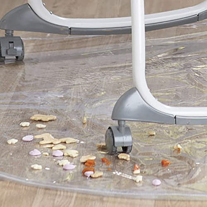 Graco Under High Chair Mat, 50", Clear, Pack of 1 | Waterproof & Washable, Plastic, Food/Spill Catcher, Eating, Painting & Art Floor Cover - color: Clear, size: Pack of 1