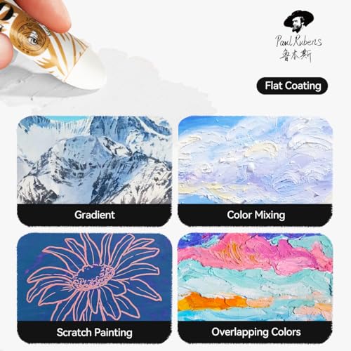 Paul Rubens Jumbo White Oil Pastels - 2 Pack (60g Each, 0.79"x4.72"), Extra Soft & Creamy, Professional Blendable Pastel Sticks for Artists, Students, Sketching & Large Areas - color: White