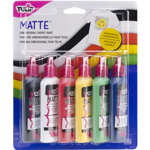 Tulip Puff Paint Matte Colors 6 Count, Multi-Surface, Premium Quality, Nontoxic & Waterproof Craft Paint, Permanent on Fabric (Pack of 10) - color: Matte, size: 1.25 Fl Oz (Pack of 60)
