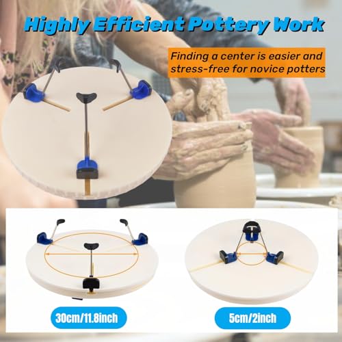 Pottery Machine Turntable Clamp, Portable Pottery Centering Tool, Adjustable Ceramic Art Repair Tool, Ceramic Pottery Trimming Turntable Tools Sculpting Clamp Repair Tools Mixizap
