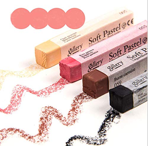 6 Pcs Soft Pastel Drawing Chalk Set Square Sketch Pastel Chalk Painting Sticks Drawing Sketching Pen Art Supplies Artists Beginners Non-Toxic Soft Pastel Stick Crayons for Teachers Professionals - color: pink