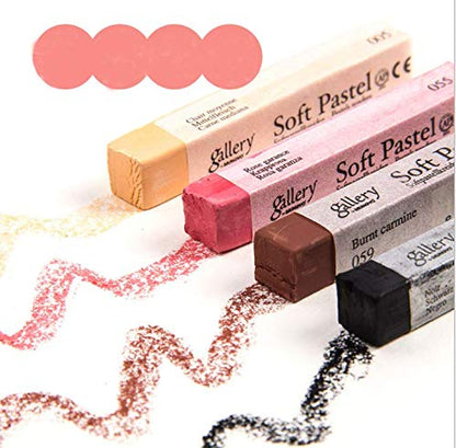 6 Pcs Soft Pastel Drawing Chalk Set Square Sketch Pastel Chalk Painting Sticks Drawing Sketching Pen Art Supplies Artists Beginners Non-Toxic Soft Pastel Stick Crayons for Teachers Professionals - color: black