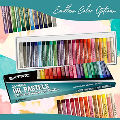 EXTRIC Oil Pastels - 48 Count Soft Pastels for Kids & Artists - size: 48 Count (Pack of 1)