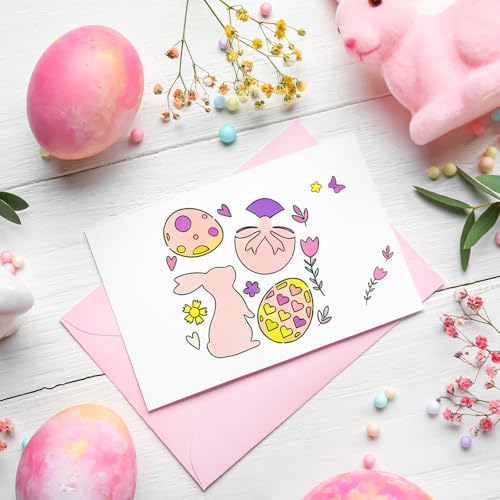 JarThenaAMCS 16Pcs Easter Stencils Assorted Template Stencils Reusable Bunny Footprint Easter Egg Rabbit Paw Plastic Drawing Painting Template for DIY Art Craft Painting on Wood - style: Easter