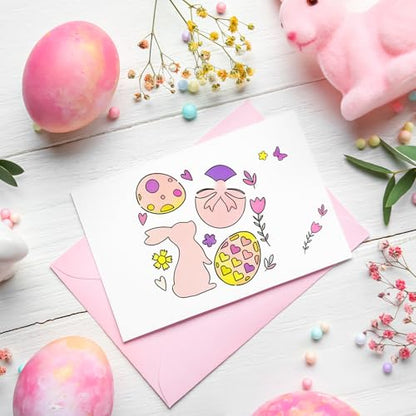 JarThenaAMCS 16Pcs Easter Stencils Assorted Template Stencils Reusable Bunny Footprint Easter Egg Rabbit Paw Plastic Drawing Painting Template for DIY Art Craft Painting on Wood - style: Easter
