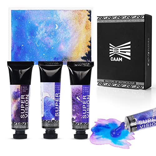 Watercolor Paint Set, Diverse Colors Layering, Attractive Art Watercolor, Vibrant Pigments, 3 Layering Colors for Professionals, Beginners, 15ml*3 Tube (Set D) - color: Set D