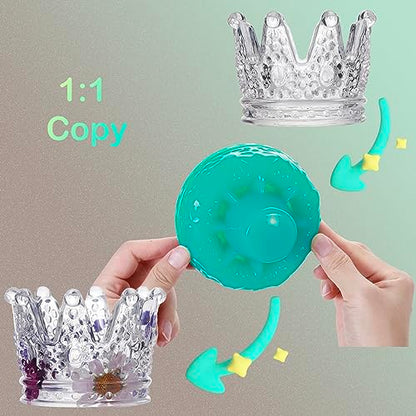 BBDINO Silicone Mold Making Kit Super Elastic Clear Liquid Silicone 2.42lbs | 1A:1B Mixing -Self Degassing -3 Hrs Fast Cure Platinum Mold Making Silicone for Casting Resin/Silicon/Candle/Soap Molds - color: 38.8 Oz Clear
